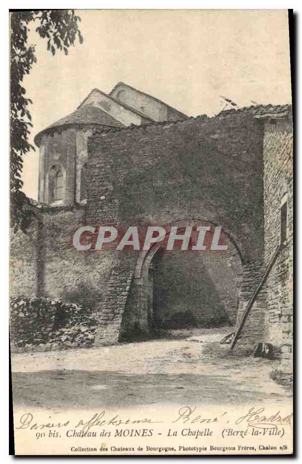 CPA Chateau des Moines La chapelle Berze la ville 