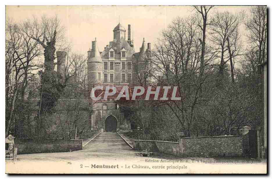 CPA Chateau Entree principale Montmort 
