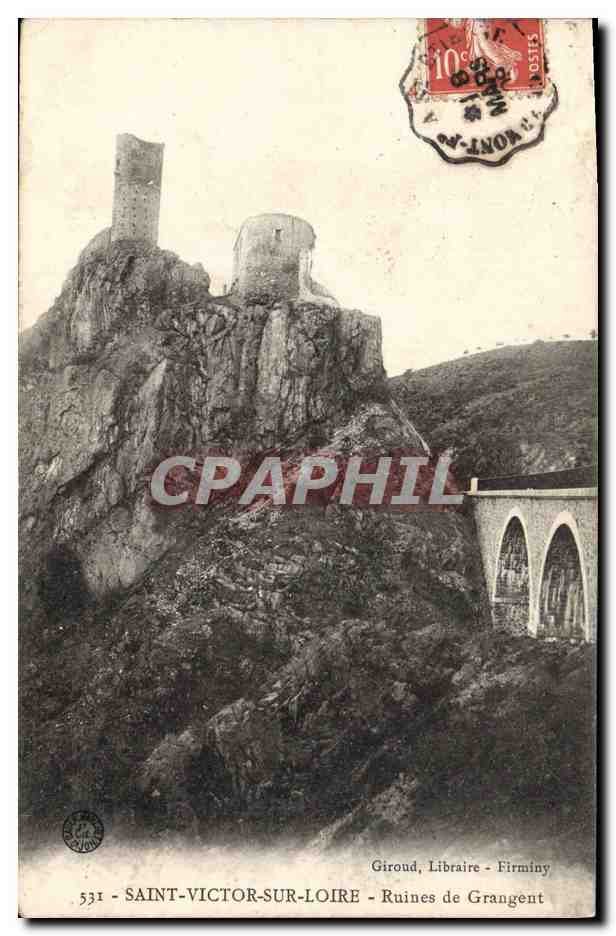 CPA Chateau Saint Victor sur Loire Ruines de Grangent