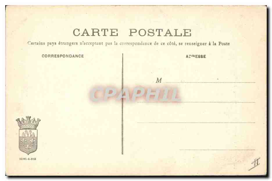 CPA Chateau Sainte Genevieve des Bois Le Donjon Tourelle des guetteurs — Verso