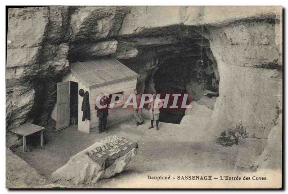 CPA Grotte Grottes Sassenage L'entree des cuves