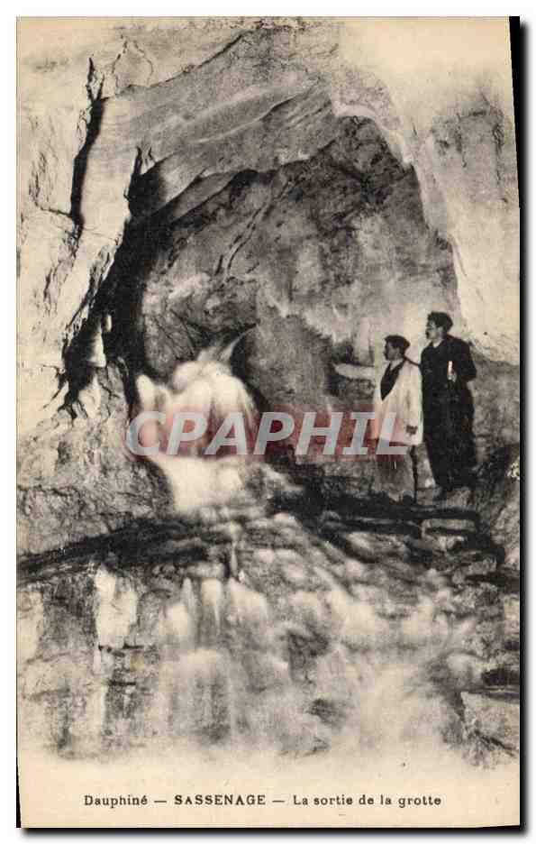 CPA Grotte Grottes Dauphine Sassenage La sortie de la grotte