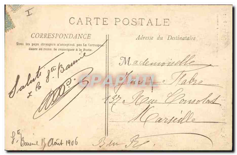 La Grotte aux Œufs durs — La Sainte-Baume — Phototyp. E. Lacour — n° 2284 — Achterkant