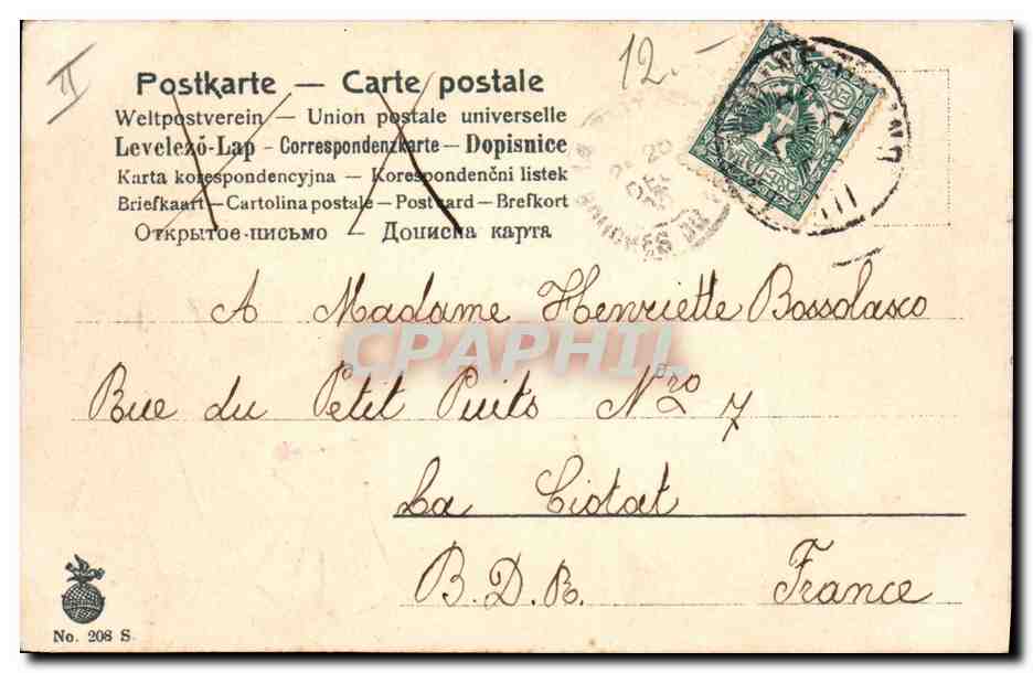 CPA Fantaisie Enfants Poupee  — Rückseite
