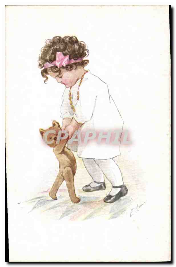 CPA Fantaisie Enfant Ours en peluche 