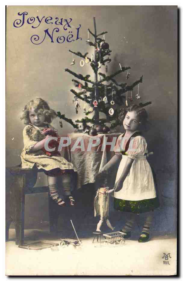 CPA Fantaisie Enfants Poupee Noel
