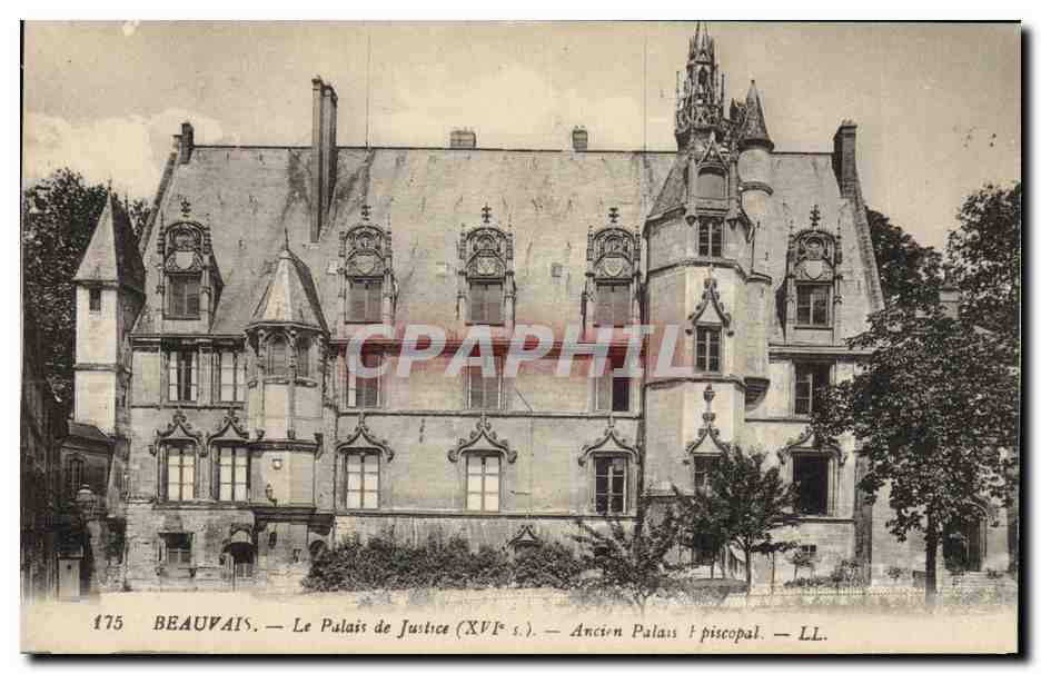 CPA Palais de justice Beauvais Ancien palais episcopal 