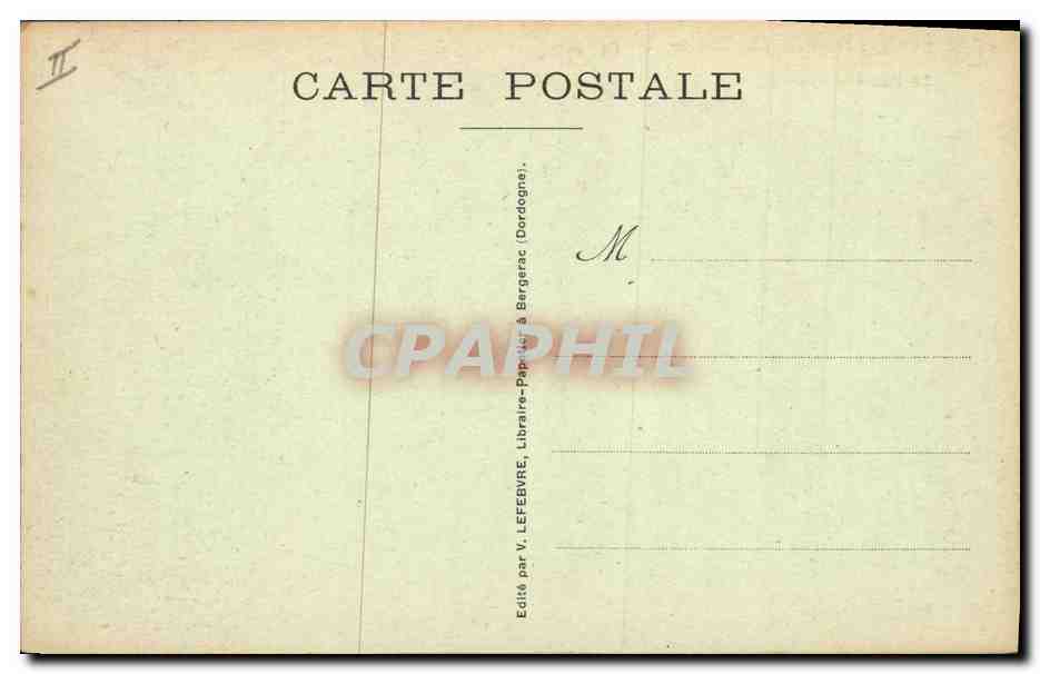 CPA Palais de justice Bergerac Cheval  — Verso