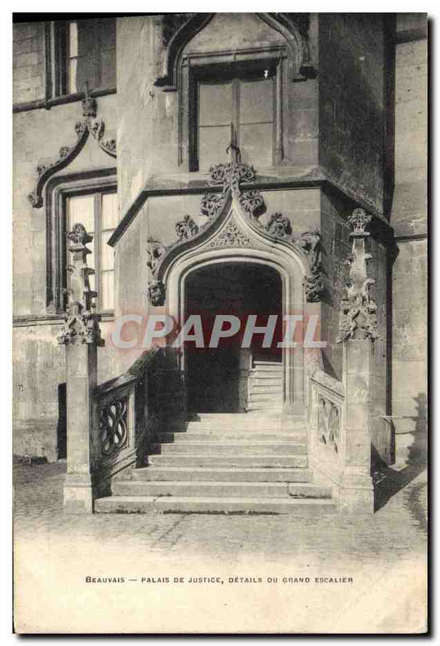 CPA Palais de justice Details du grand escalier Beauvais