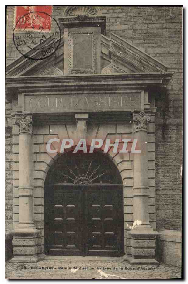 CPA Palais de justice Besancon Entree de la Cour d'assises