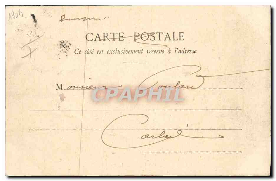 CPA Palais de justice Blois — Verso