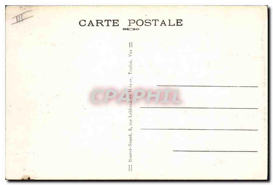 CPA Bateau de Guerre Bearn Porte Avions Aviation  — Verso