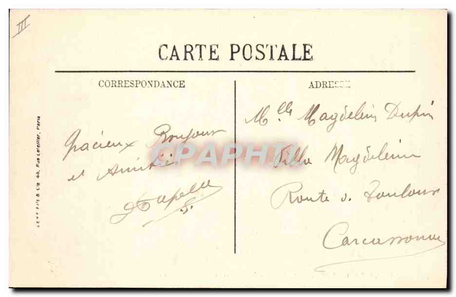 CPA Bateau de Guerre Bouclier Contre torpilleur  — Verso