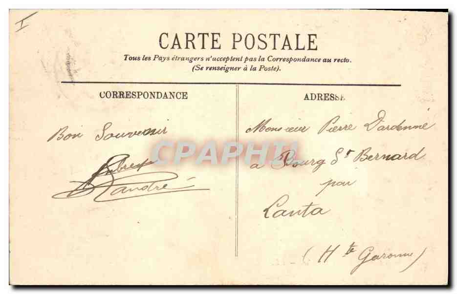 Blériot traversant la Manche — LL. — Verso