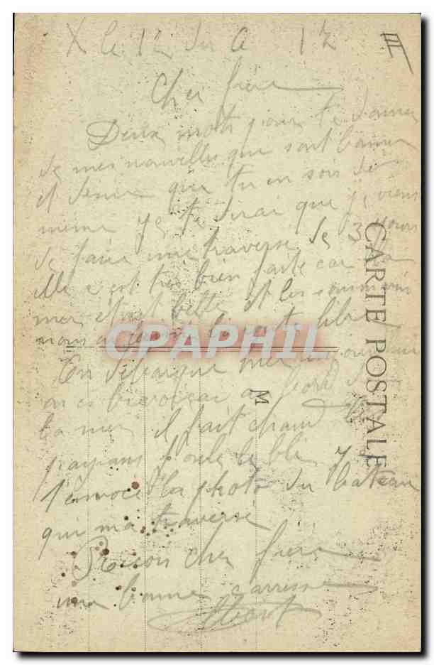 CPA Bateau de Guerre Britannia Croiseur Auxiliaire de 1er rang Transport des troupes en Orient  — Verso
