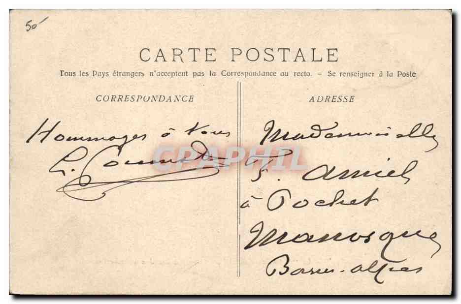 CPA Bateau de Guerre Le Charles Martel Cuirasse d'escadre a tourelles  — Verso