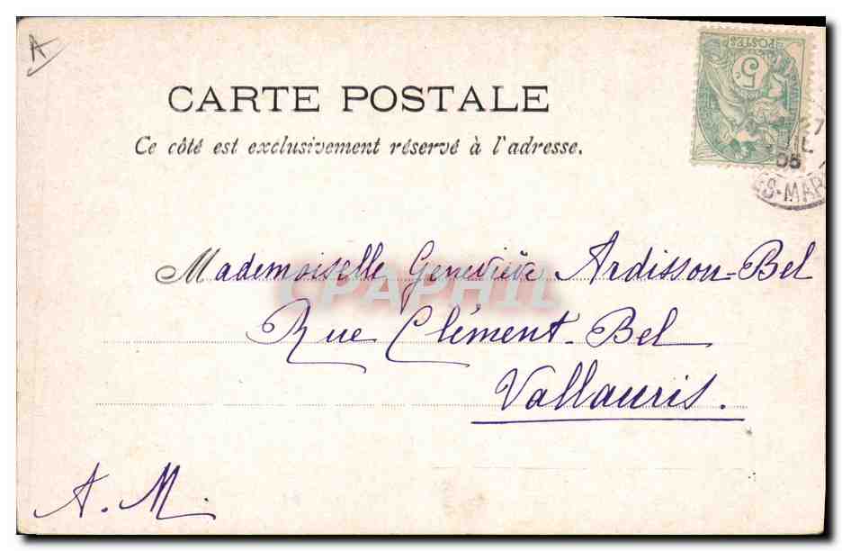 CPA Bateau de Guerre Le cuirasse Charles Martel  — Verso