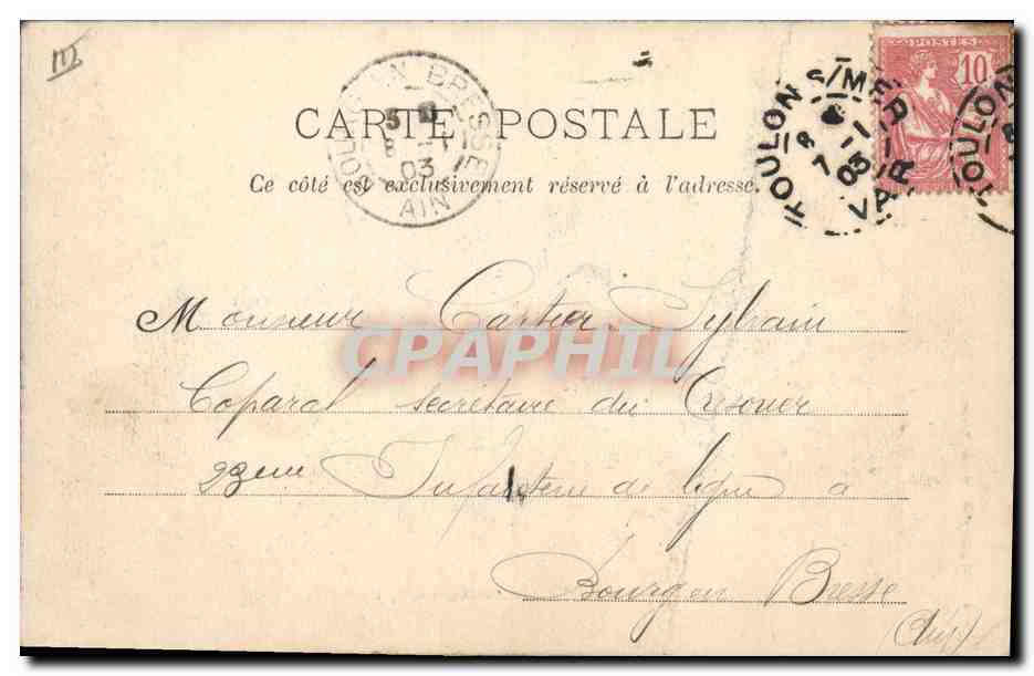 Le "Charles-Martel" — cuirassé français — A. Couturier, phot. édit. Lulli, n° 311 — Reverso