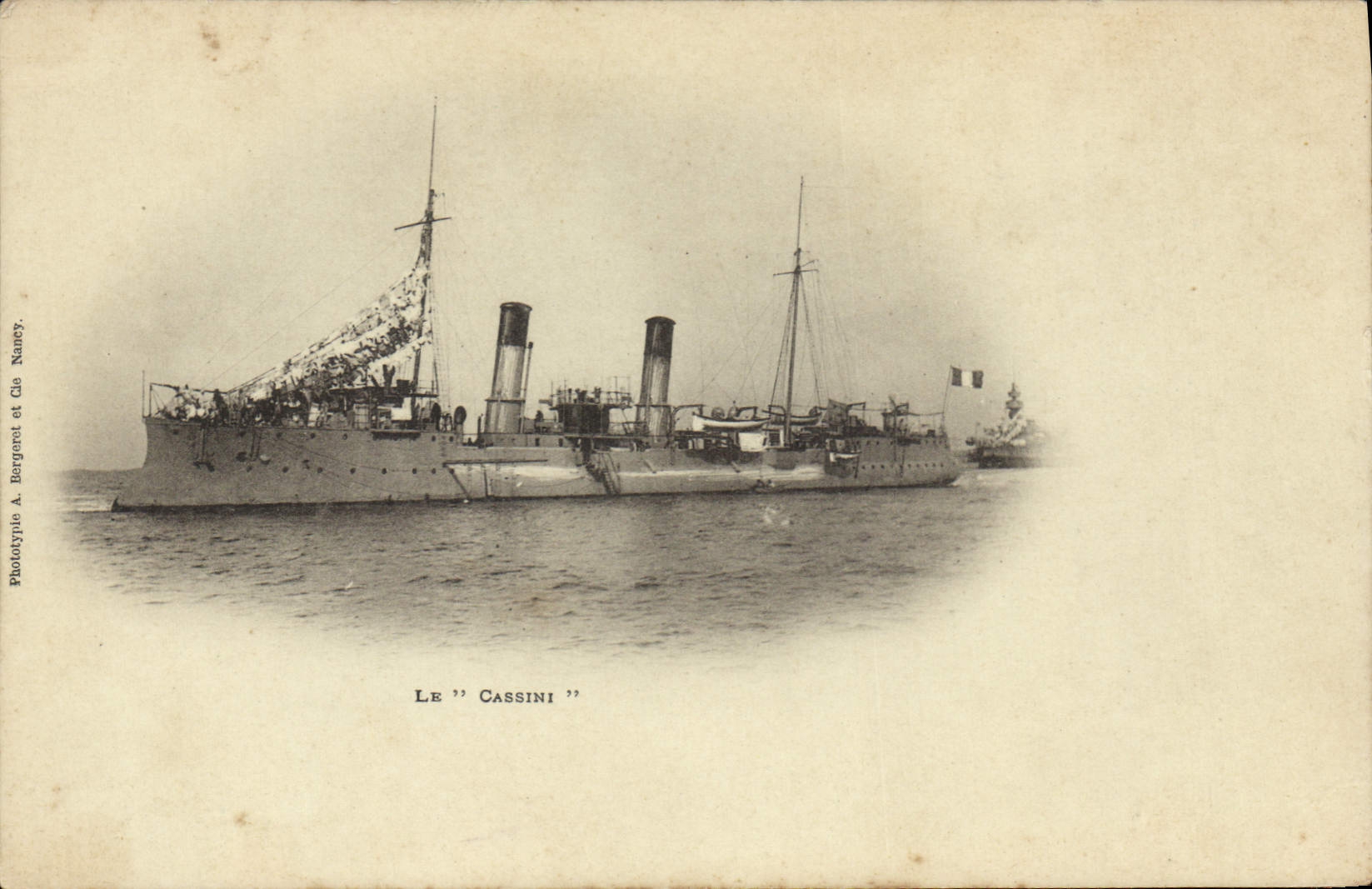 Le "Cassini" — navire de guerre — Phototype A. Bergoret et Cie, Nancy