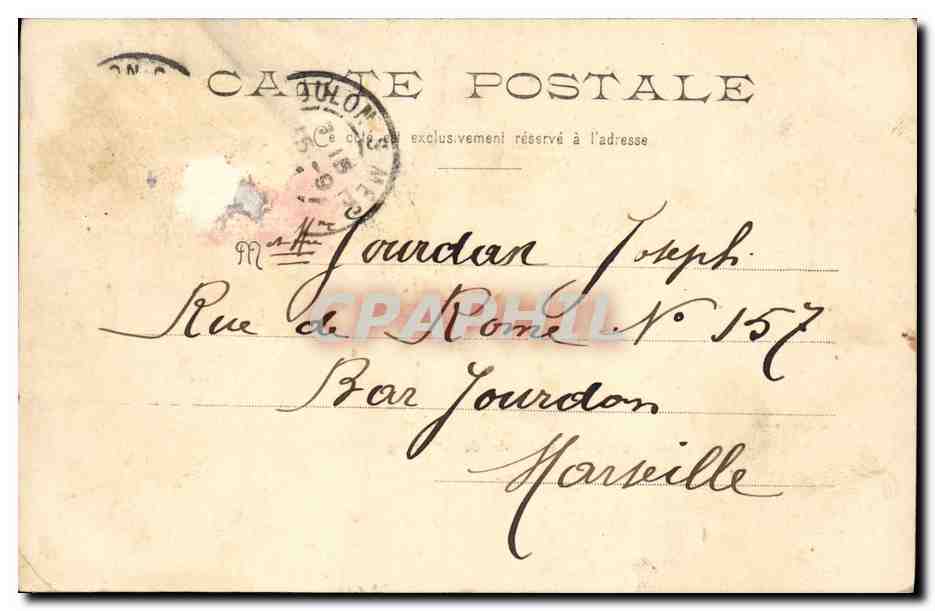 CPA Bateau de Guerre Cuirasse de 1er rang Charles Martel  — Verso