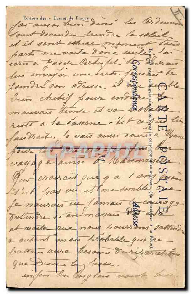 CPA Bateau de Guerre Charles Martel Cuirasse de 1er rang — Verso