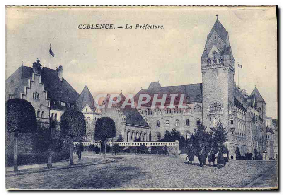 CPA Prefecture Coblence Soldats Militaria 