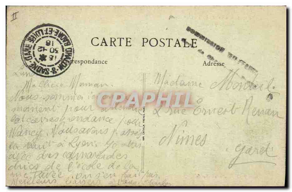 CPA Prefecture Chalon sur Saone  — Verso