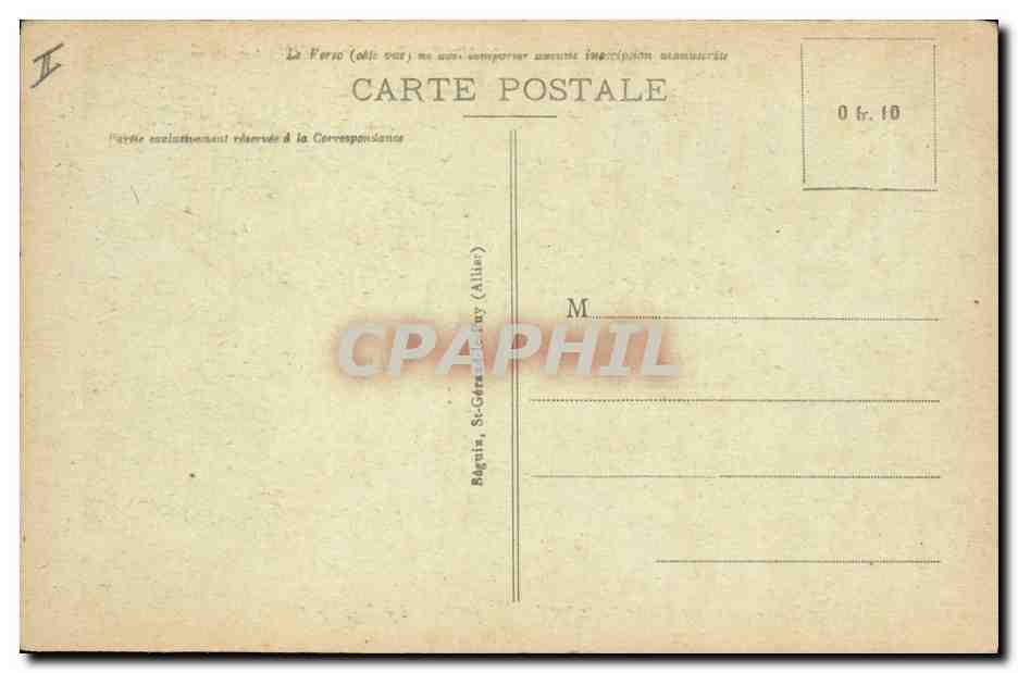CPA Prefecture Clermont Ferrand  — Verso