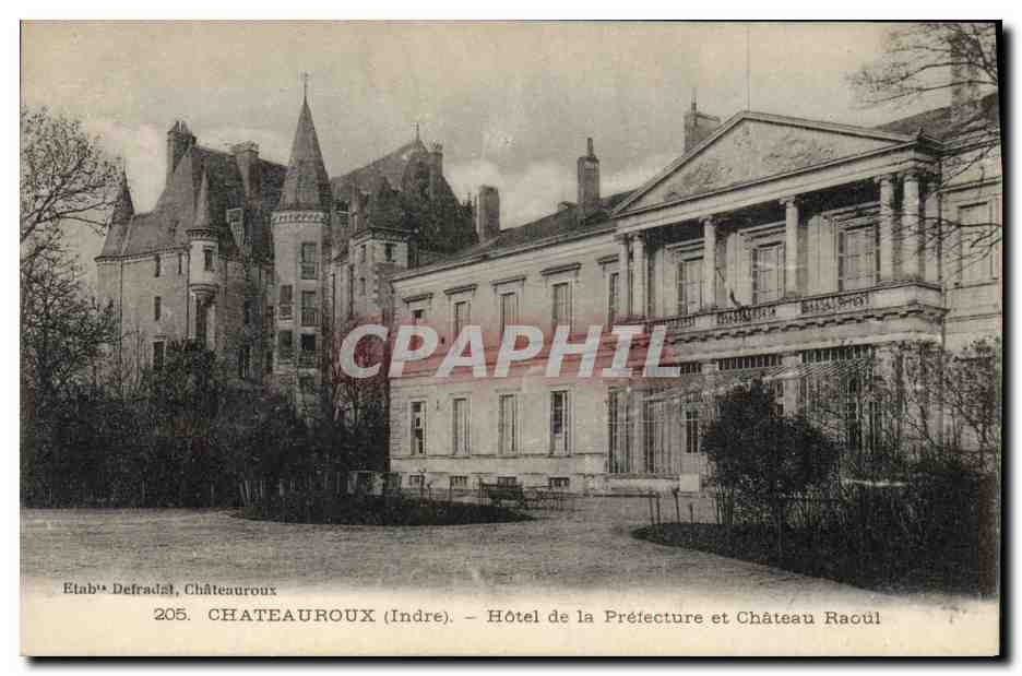 CPA Chateauroux Hotel de la Prefecture et chateau Raoul 