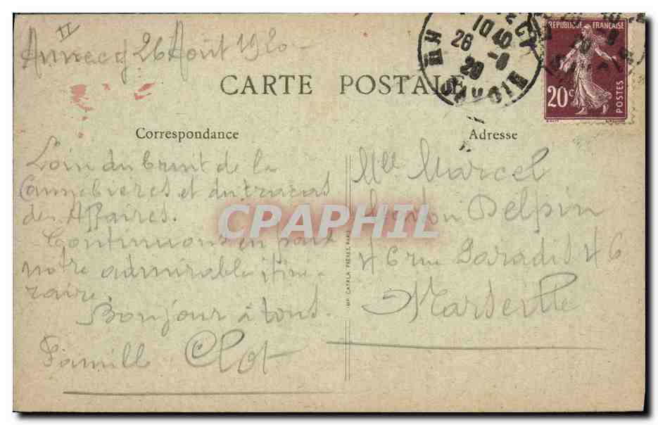 CPA Prefecture Chambery Ancien chateau des Ducs de Savoie  — Verso