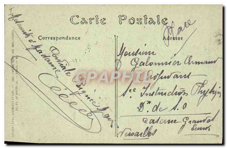 CPA Chalons sur Marne L'Hotel de la Prefecture   — Verso