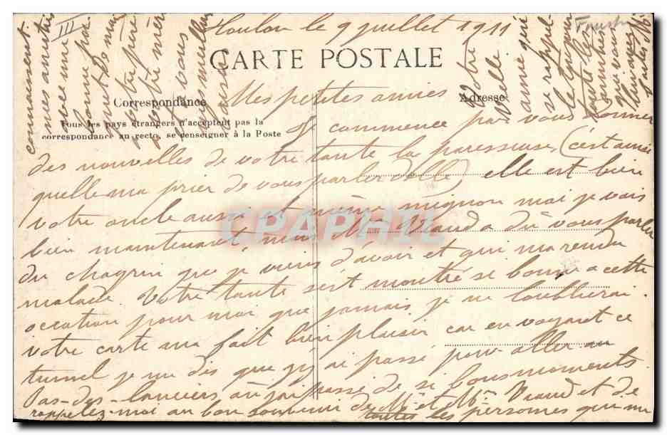 CPA Folklore Type de femme de L'Ile de Sein Etude de tete  — Verso