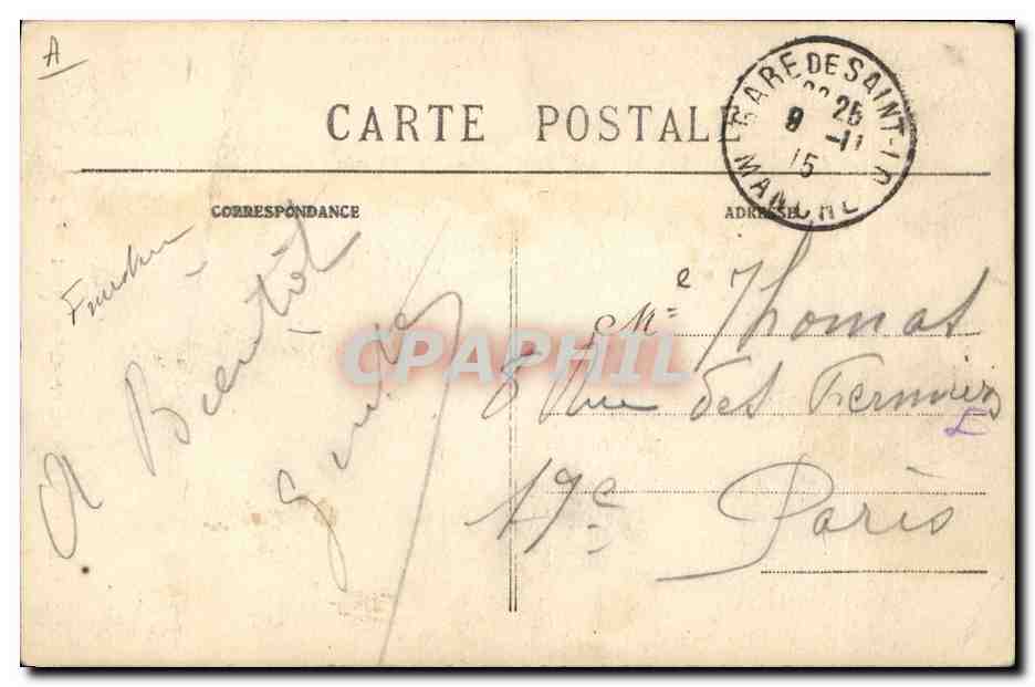 CPA Folklore Type de femme de L'Ile de Sein Etude de tete  — Verso