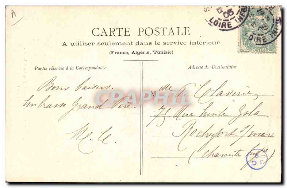 CPA Folklore Guerande Costumes de fete des paludiers Le flirt  — Verso