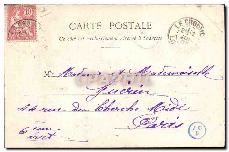 CPA Folklore Guerande Le veuf   — Verso