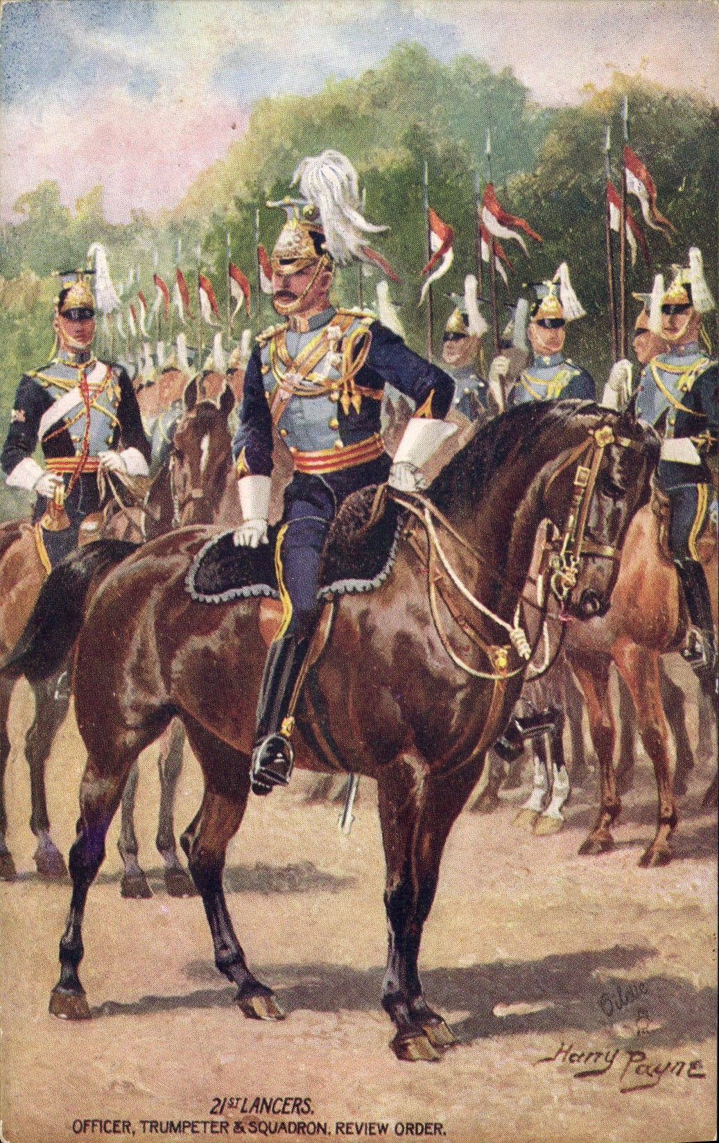 21st Lancers — Officer, Trumpeter & Squadron Review Order — Harry Payne