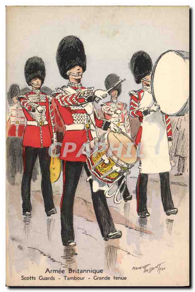 CPA Militaria Armee britannique Grande tenue 