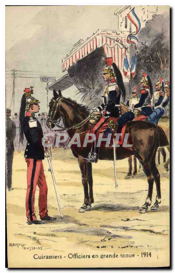 Cuirassiers - Officiers en grande tenue - 1914 — Maurice Toussaint