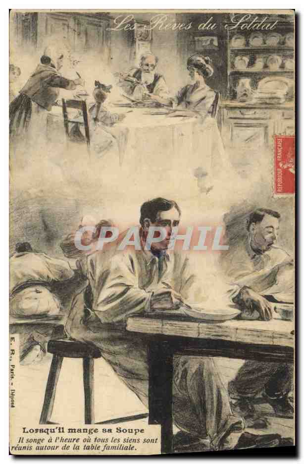 Les Rêves du Soldat — E. R., Paris — série 1914