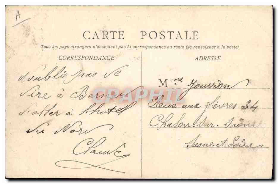 CPA Montchanin les Mines Fours a chaux et port du canal Bateaux — Rückseite
