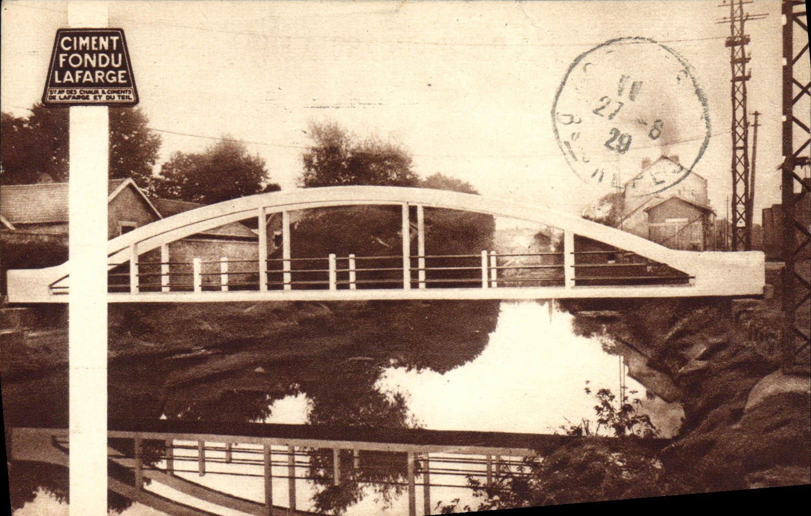 CPA Ciment Fondu Lafarge Passerelle executee a Vesoul Entreprise Dumoulin