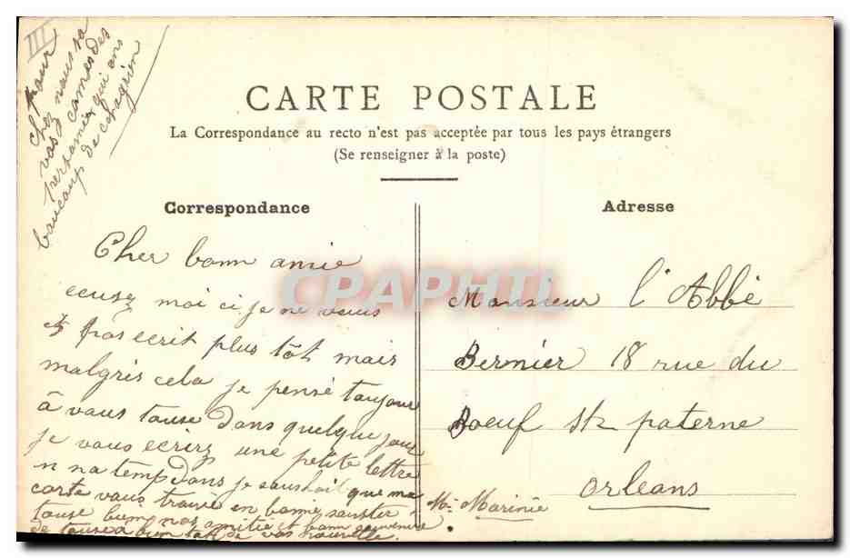 CPA Fantaisie (dessin a la main) Fleurs  — Verso