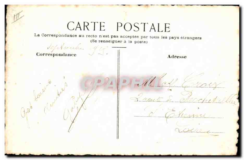 CPA Fantaisie (dessin a la main) Fleurs Bateaux  — Rückseite