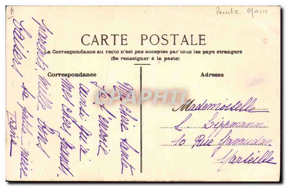 CPA Fantaisie (dessin a la main) Paysage Croix  — Rückseite