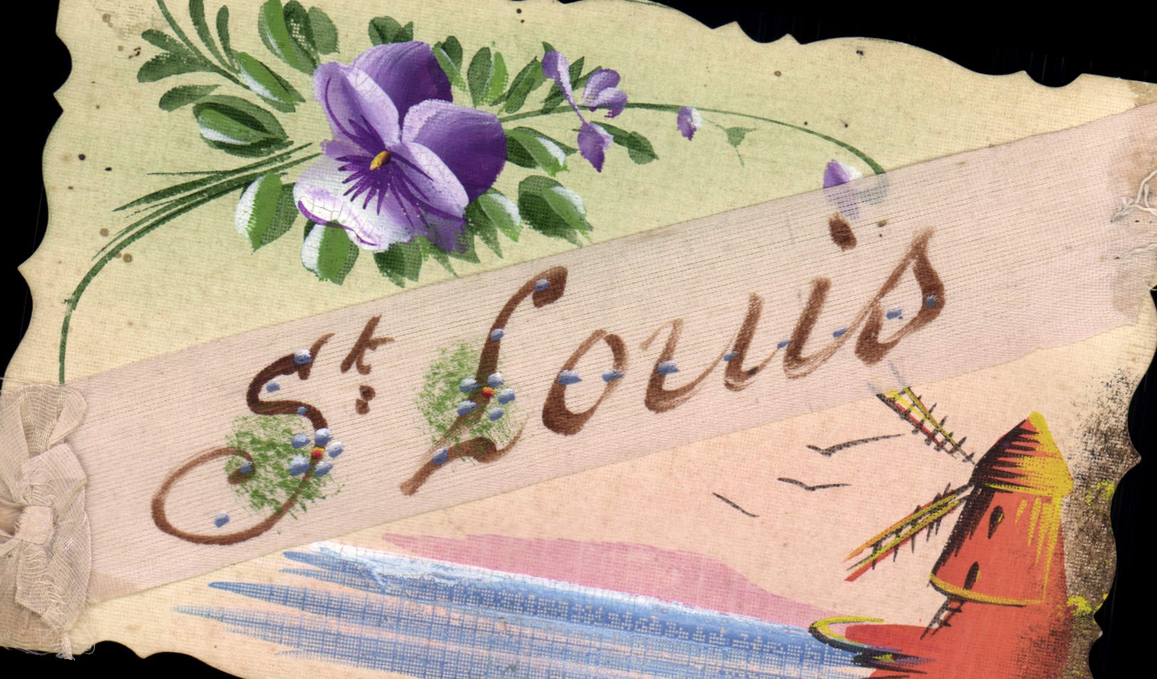 Saint-Louis — vue de la ville avec moulin à vent — éditeur non visible