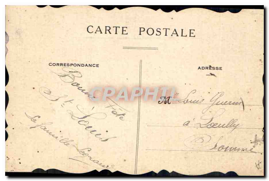 Saint-Louis — vue de la ville avec moulin à vent — éditeur non visible — Verso