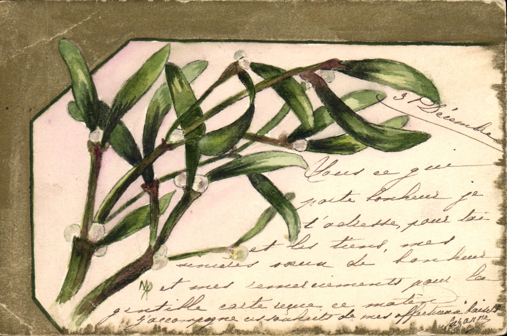 CPA Fantaisie (dessin a la main) Fleurs 