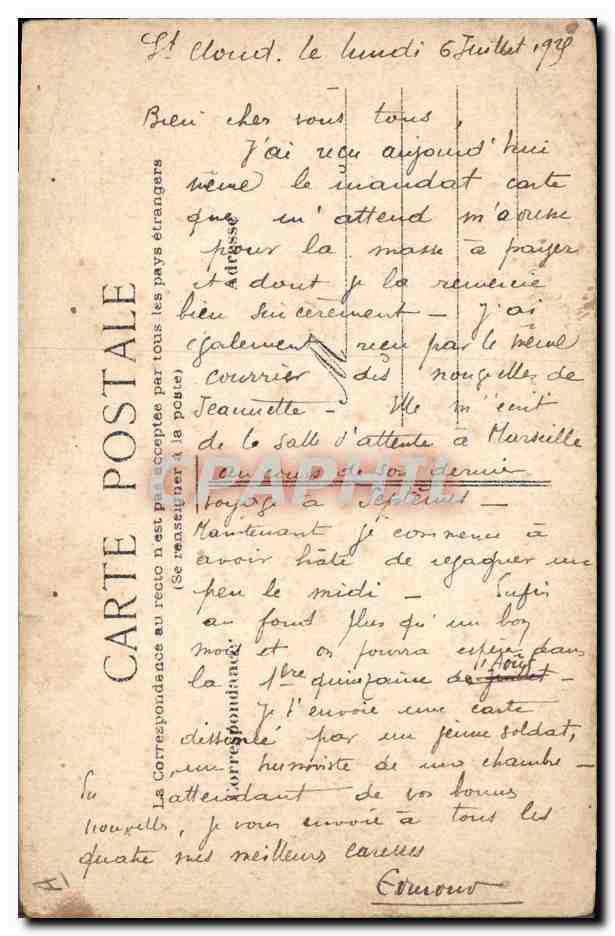 CPA Fantaisie (dessin a la main) Militaria Un poste SROT en action Mailly Artillerie  — Verso