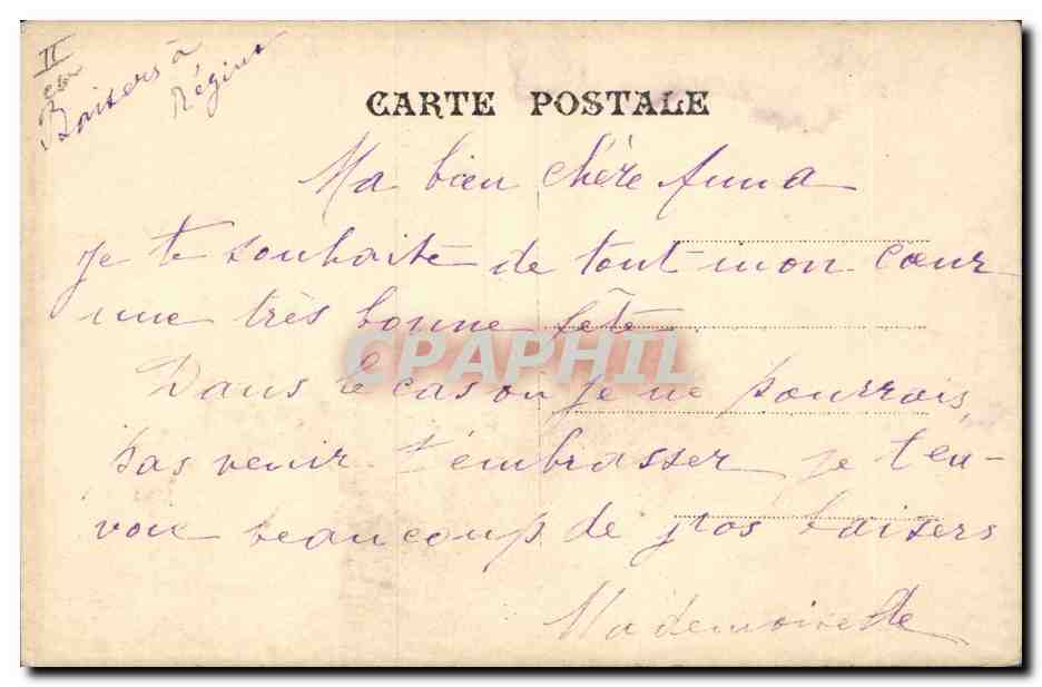 CPA Fantaisie (dessin a la main) Bateau  — Rückseite