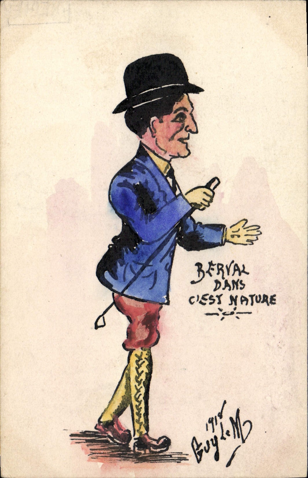 Caricature de Béryal — 1911 — Guy Le M°